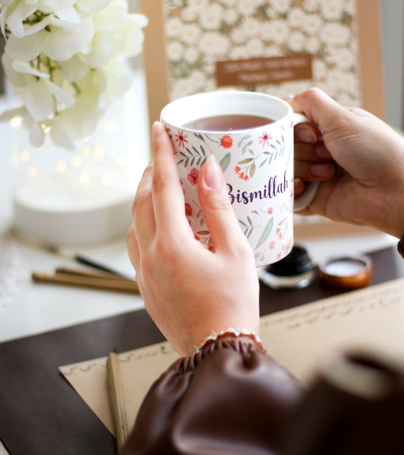 Warme kop thee — ruimte voor rust